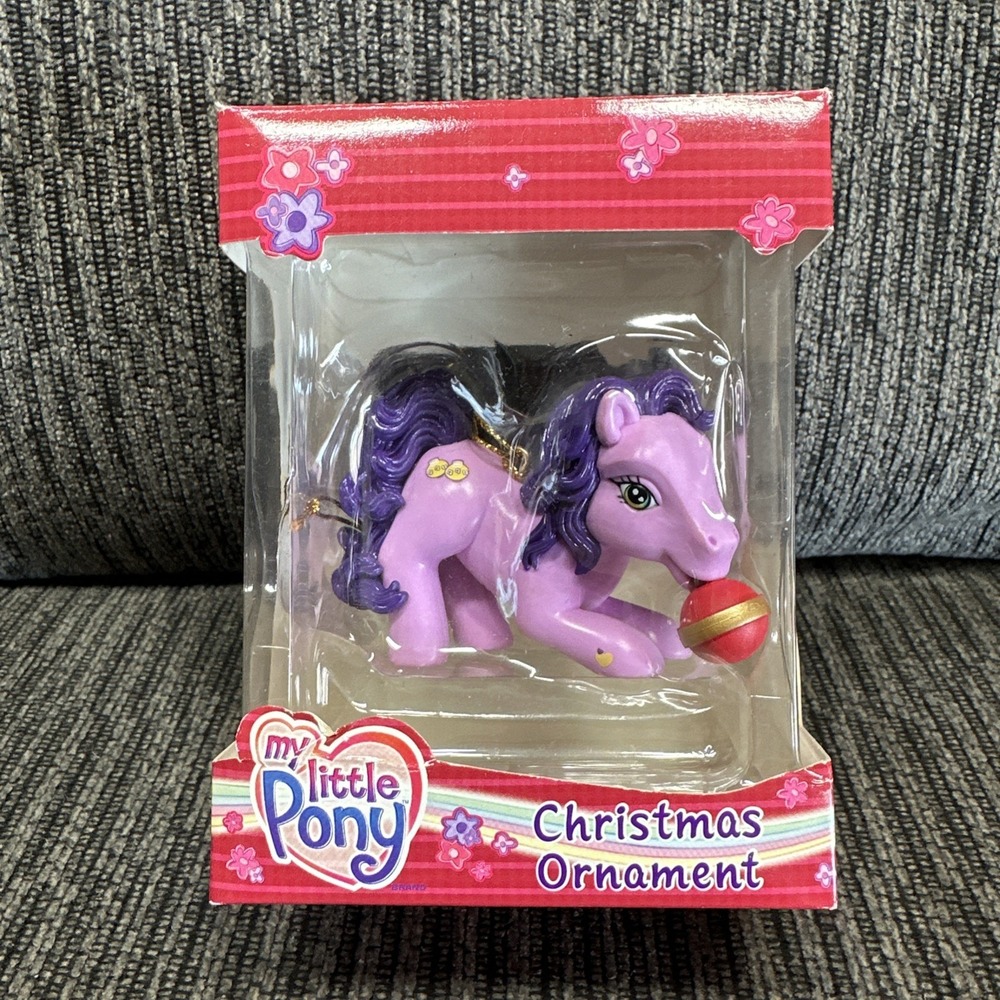 2003 My Little Pony Kimono Holiday Christmas Ornament Hasbro Purple Horse‎ New
